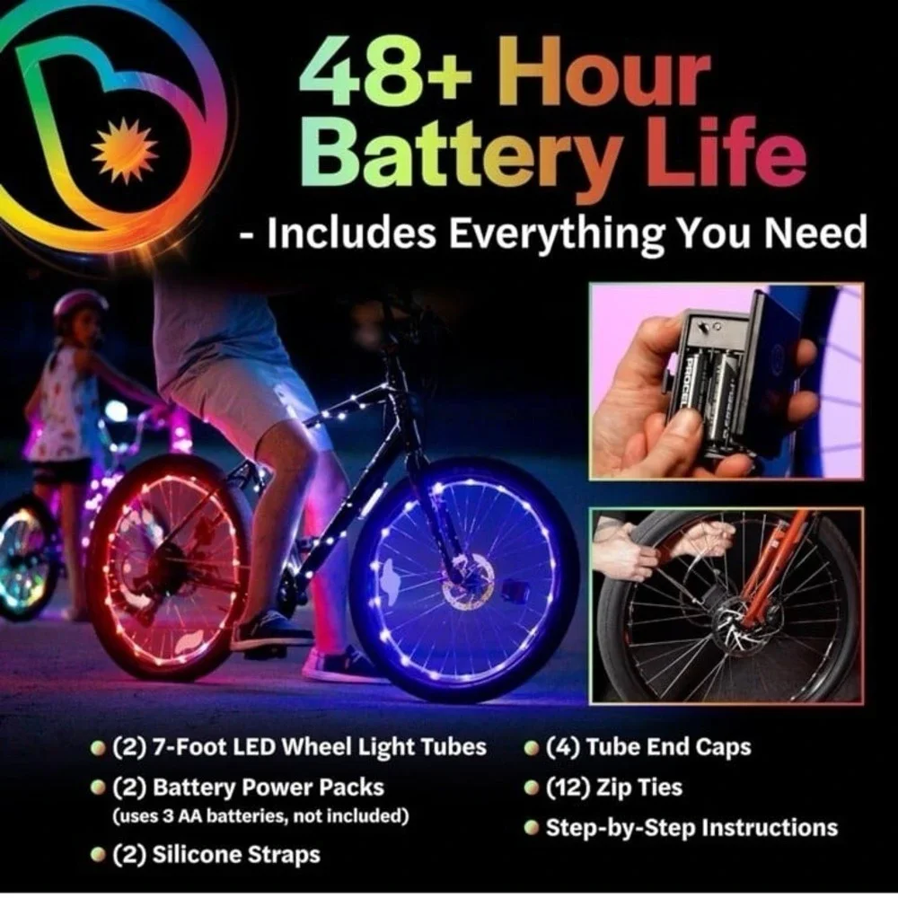 New Brightz WheelBrightz LED Bike Wheel Light – Pack of 1 Tire Light –Bike Wheel